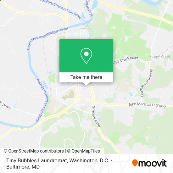 Tiny Bubbles Laundromat map