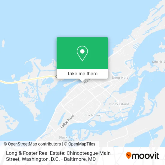 Long & Foster Real Estate: Chincoteague-Main Street map