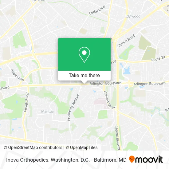 Inova Orthopedics map