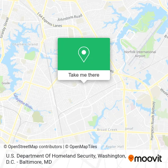 U.S. Department Of Homeland Security map