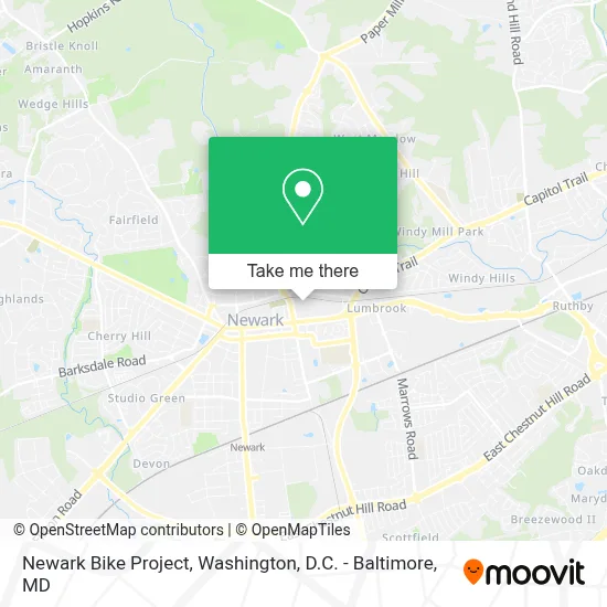 Newark Bike Project map