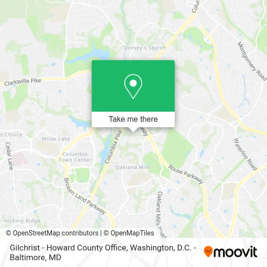 Gilchrist - Howard County Office map