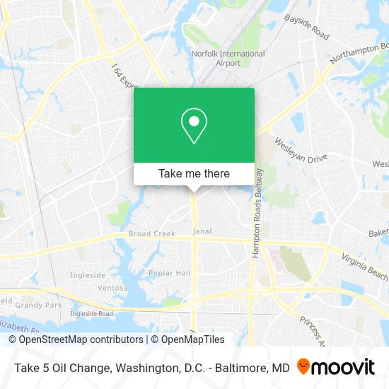 Take 5 Oil Change map