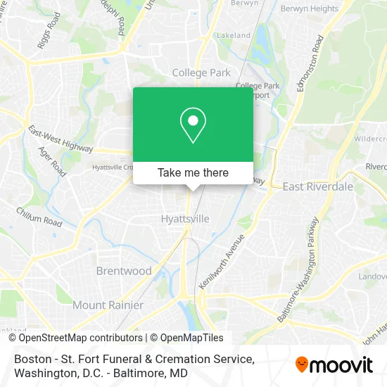 Boston - St. Fort Funeral & Cremation Service map