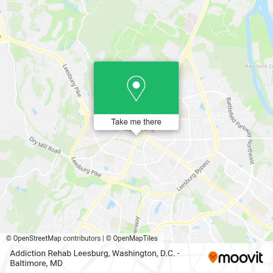 Addiction Rehab Leesburg map