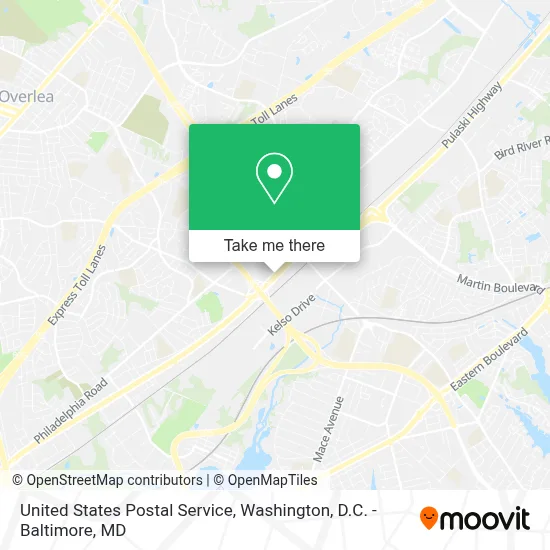 United States Postal Service map