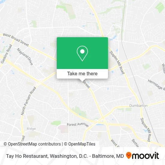 Tay Ho Restaurant map