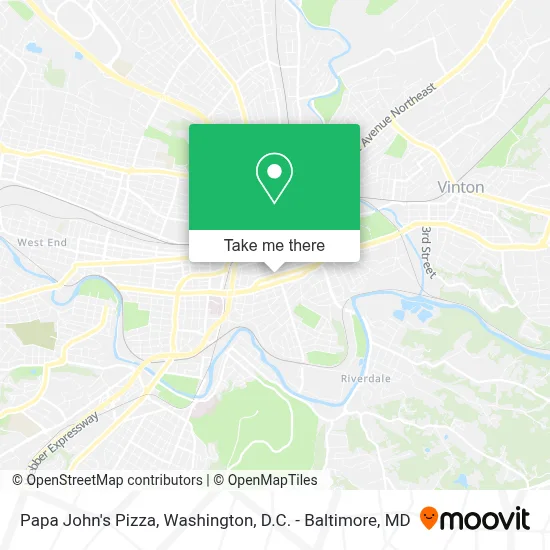 Papa John's Pizza map