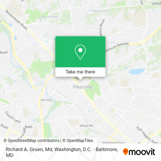 Richard A. Gruen, Md map