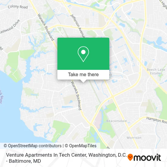 Venture Apartments In Tech Center map