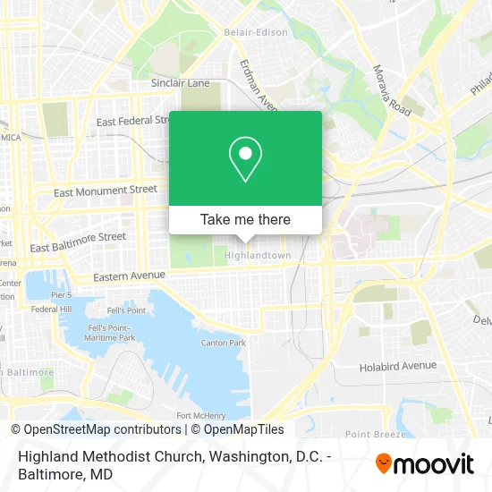 Highland Methodist Church map