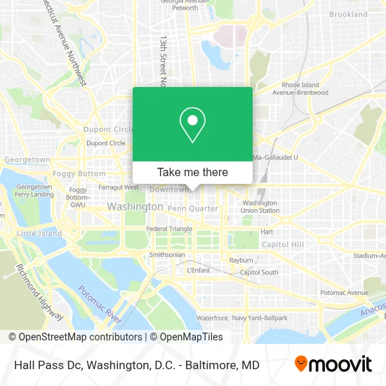 Hall Pass Dc map