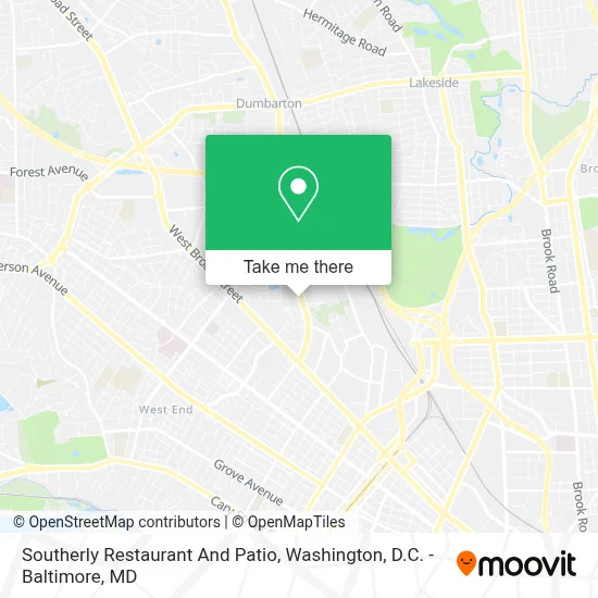 Southerly Restaurant And Patio map