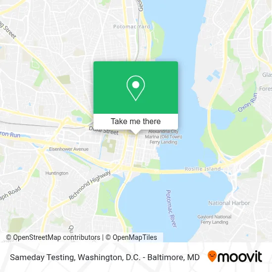 Sameday Testing map