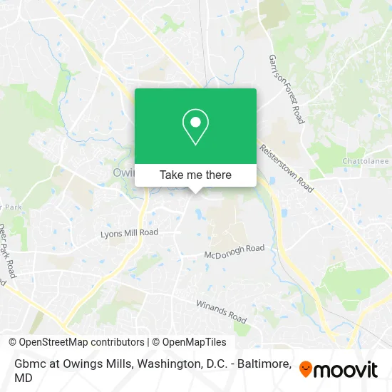Gbmc at Owings Mills map
