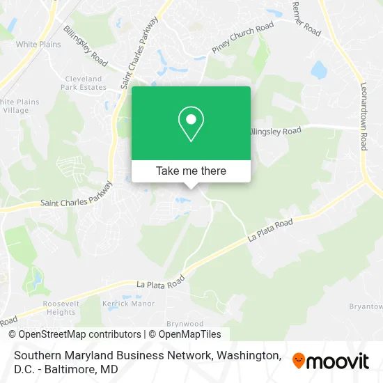 Southern Maryland Business Network map