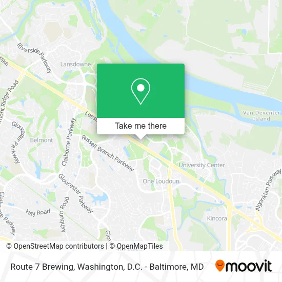 Route 7 Brewing map