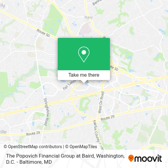 The Popovich Financial Group at Baird map