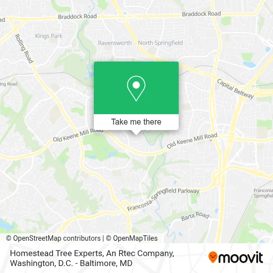 Homestead Tree Experts, An Rtec Company map