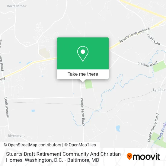 Stuarts Draft Retirement Community And Christian Homes map
