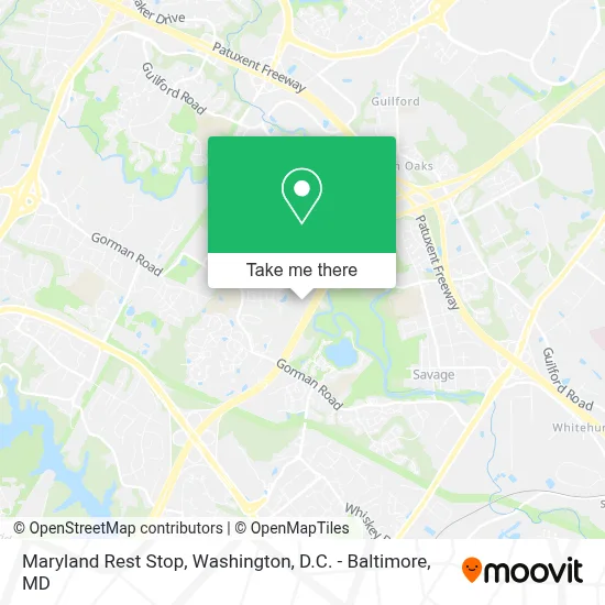 Maryland Rest Stop map