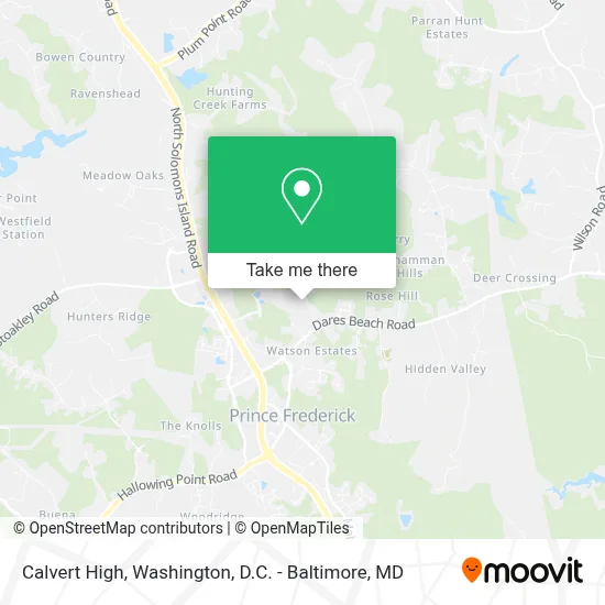 Calvert High map