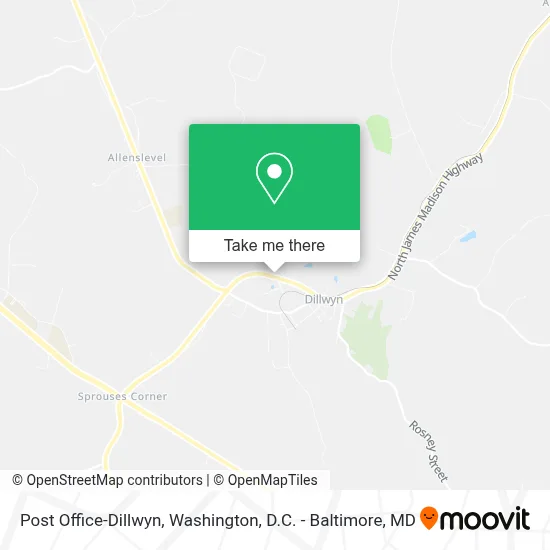 Post Office-Dillwyn map