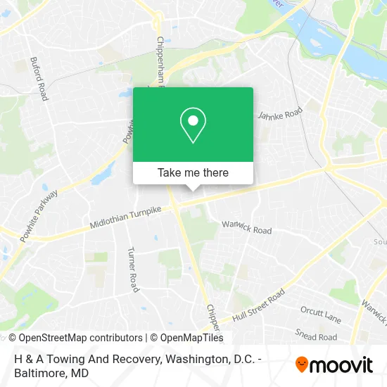 H & A Towing And Recovery map