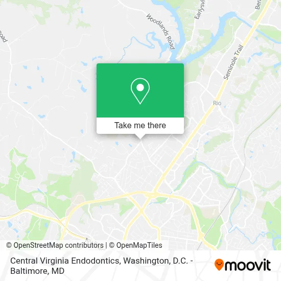 Central Virginia Endodontics map