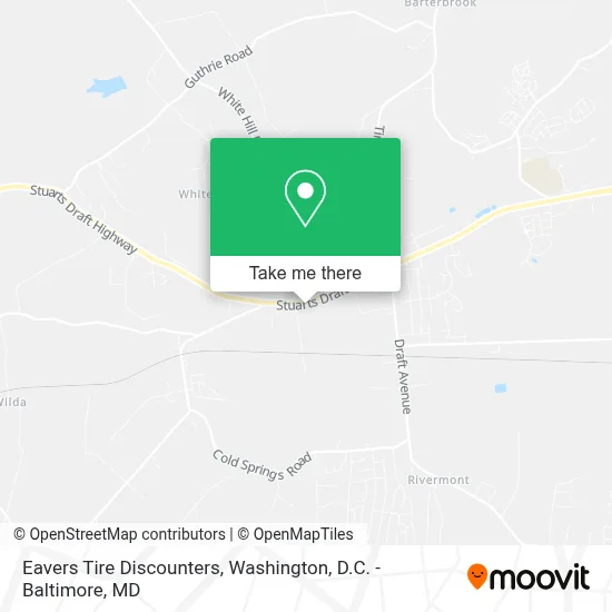 Eavers Tire Discounters map