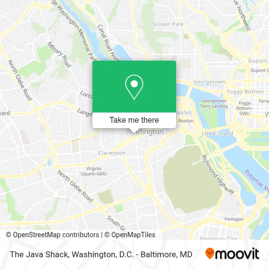 The Java Shack map