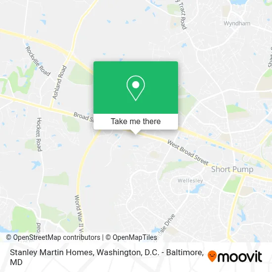 Stanley Martin Homes map