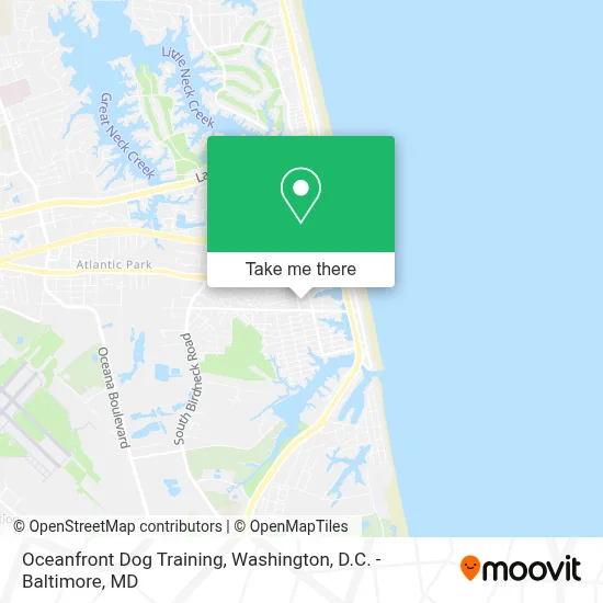 Oceanfront Dog Training map