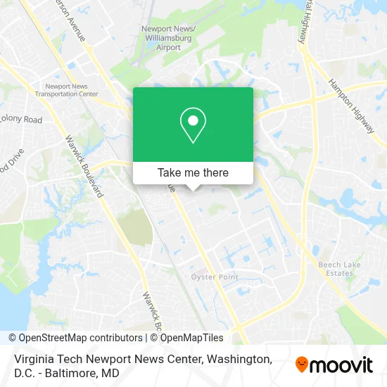 Virginia Tech Newport News Center map