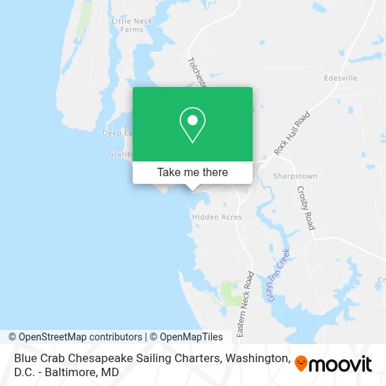 Blue Crab Chesapeake Sailing Charters map