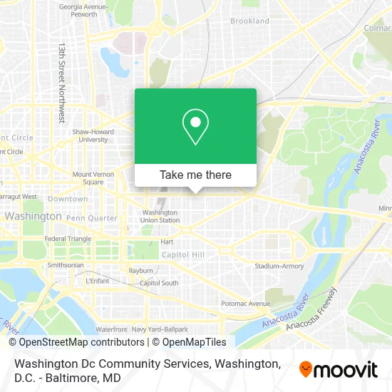 Washington Dc Community Services map