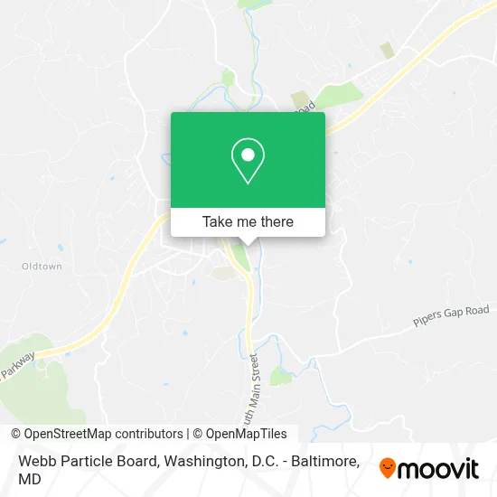 Webb Particle Board map