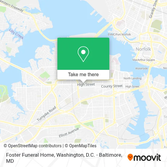 Foster Funeral Home map