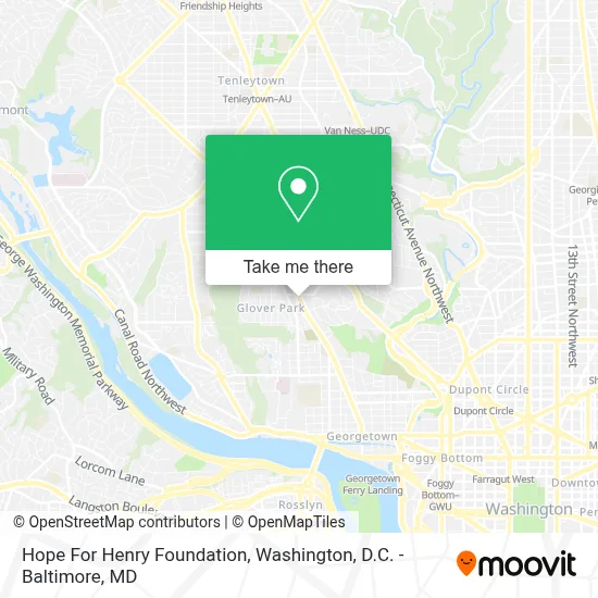 Hope For Henry Foundation map