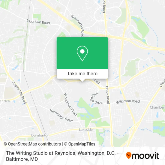 The Writing Studio at Reynolds map