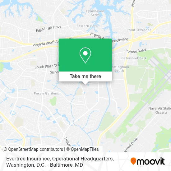 Evertree Insurance, Operational Headquarters map