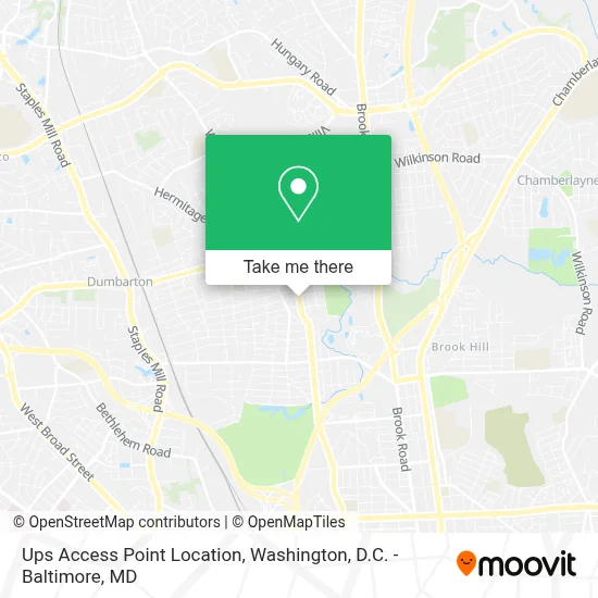 Ups Access Point Location map