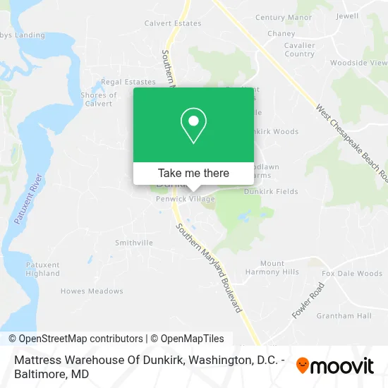 Mattress Warehouse Of Dunkirk map