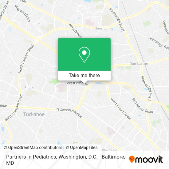 Partners In Pediatrics map
