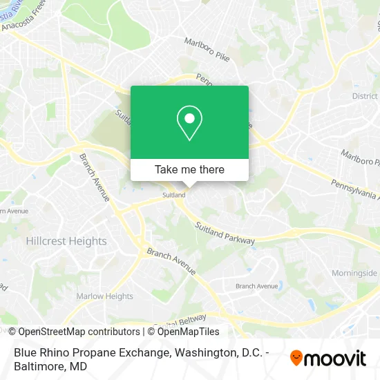 Blue Rhino Propane Exchange map