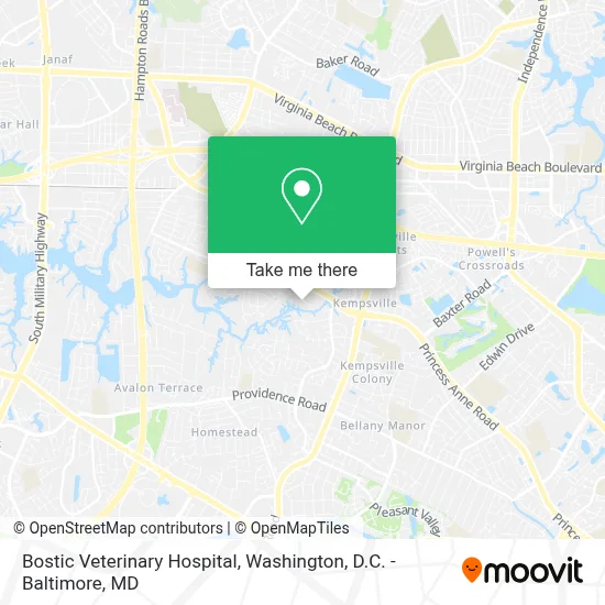 Bostic Veterinary Hospital map