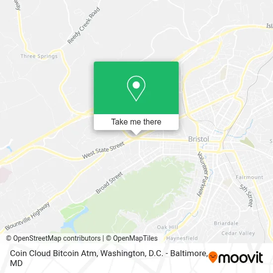 Coin Cloud Bitcoin Atm map