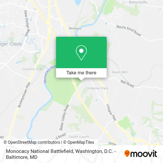 Monocacy National Battlefield map