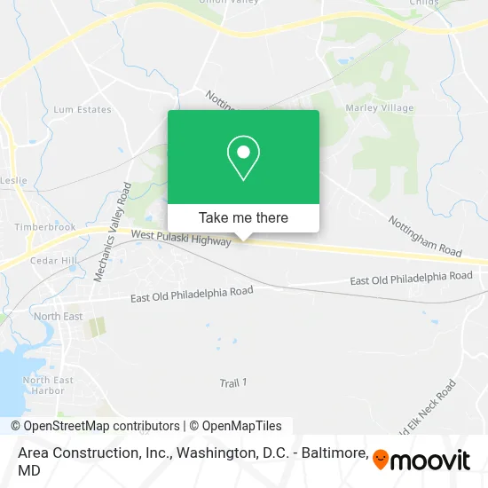 Area Construction, Inc. map