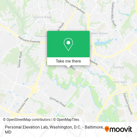 Personal Elevation Lab map